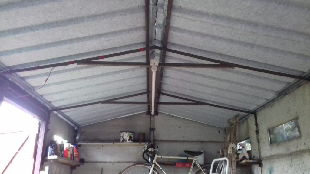 Garage re roof inside after scaled