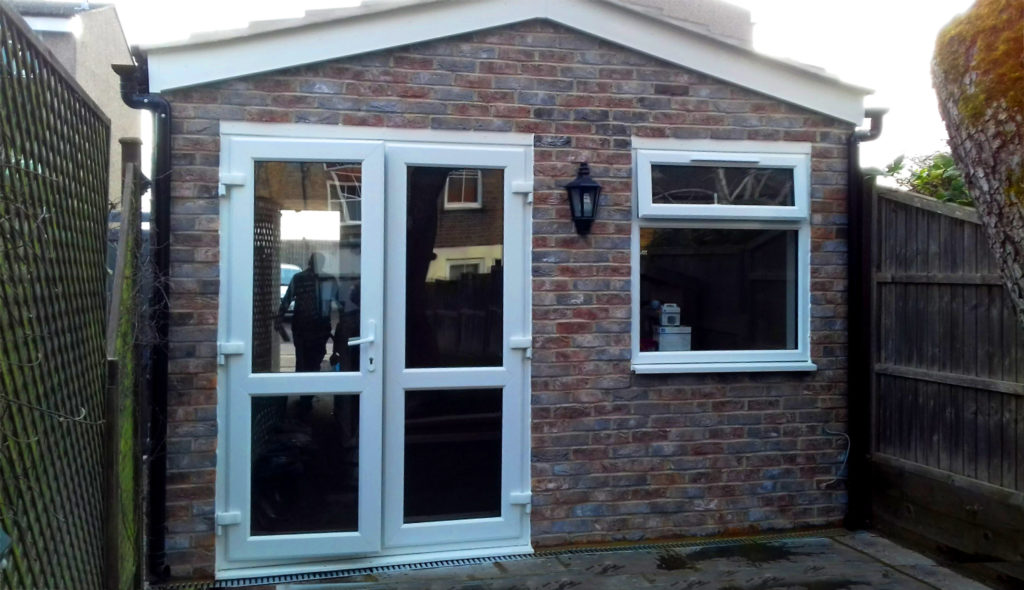 Garden office brick cladding scaled